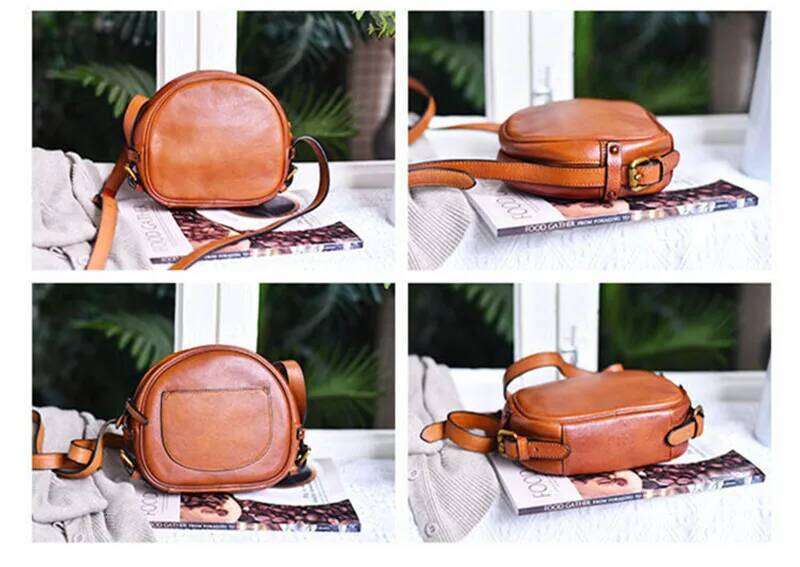 PNDME Simple Designer Genuine Leather Ladies' Small Shoulder High Quality First Layer Cowhide Women's Crossbody Bag