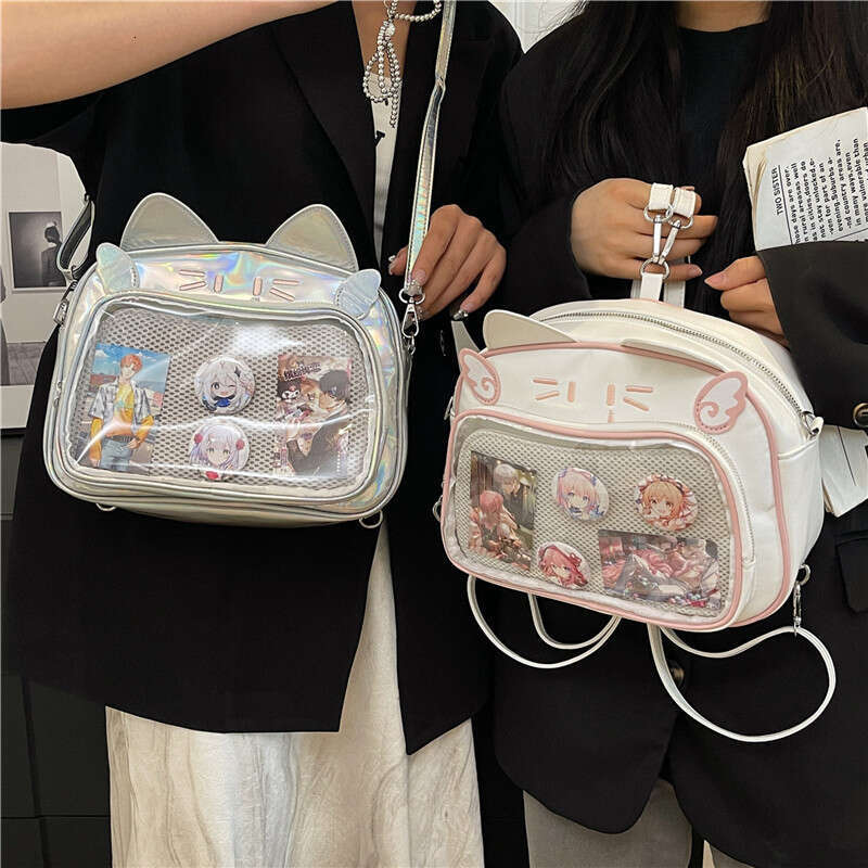 Y2K Millennial Hot Girl Pain Student Commuter Cute Mechanical Cat 2025 New Large Capacity College Crossbody Bag