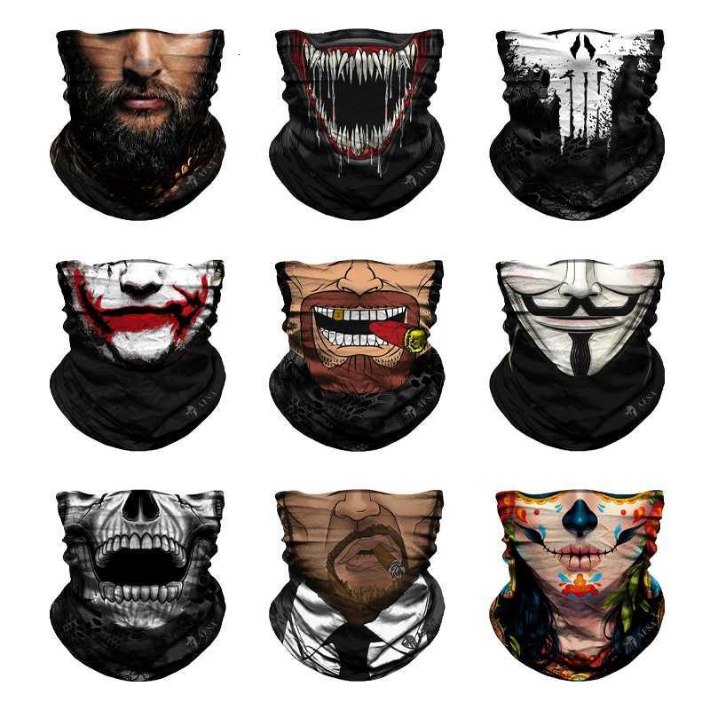 Climbing Scarf Mask Cycling Sun Protection Multifunctional Seamless Headscarf Halloween Hiking Tactical Neck Cover for Man Woman Z250725