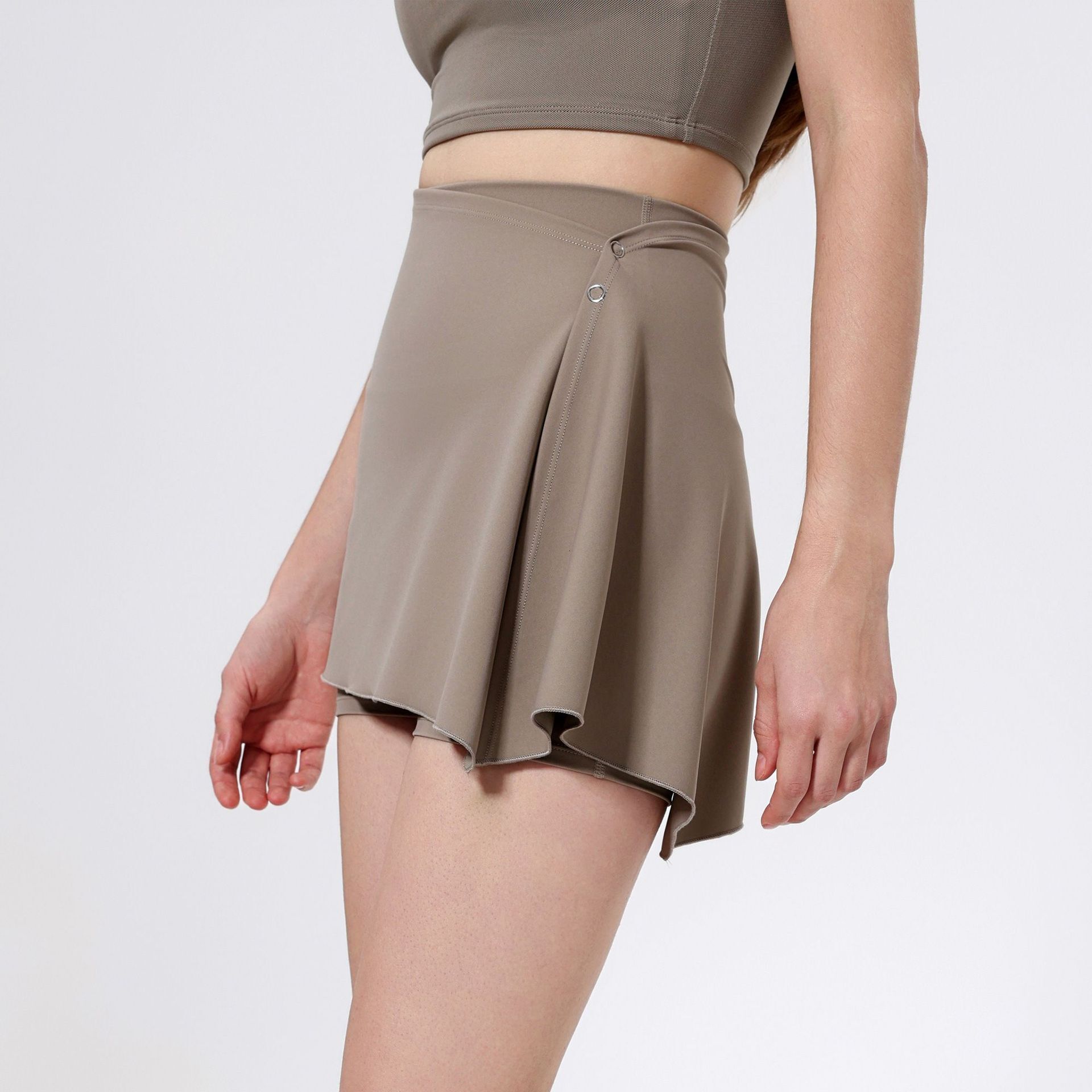 Fanxin Two-Piece Set High-Waist Hip-Lifting Naked Sensation Yoga Shorts Outer Wear Running Sports Pants Breathable Fitness