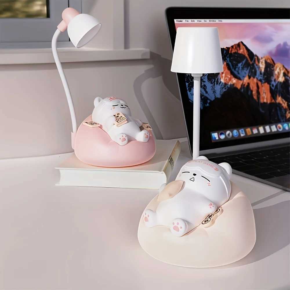 ute Cat Night Light Accompany Children Birthday Gift Rechargeable Cartoon Silicone Lamps Room Bedside Decoration Soft Table Lamp XJ250725