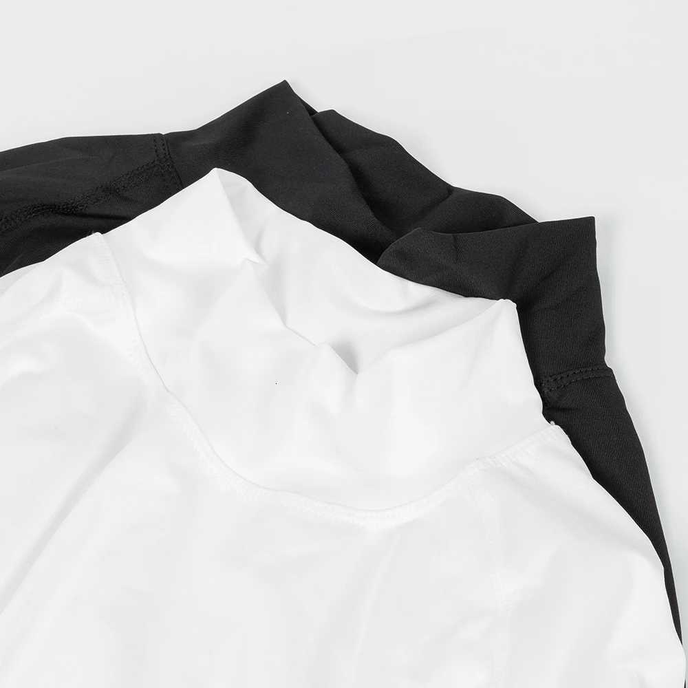 Mens Bodybuilding Sports Tight T-shirt Summer Compression Turtleneck Short Sleeve Gym Fitness Quick Dry Running Male Workout Top Z250725