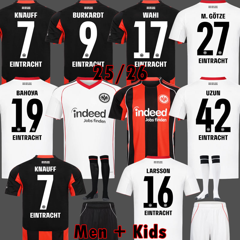 Eintracht TRIKOT Frankfurt 2025 2026 JAHRE Frankfurt Soccer Jerseys 25 26 BURKARDT M.GOTZE LARSSON WAHI SKHIRI KOCH BOHOYA KNAUFF football shirt 8899