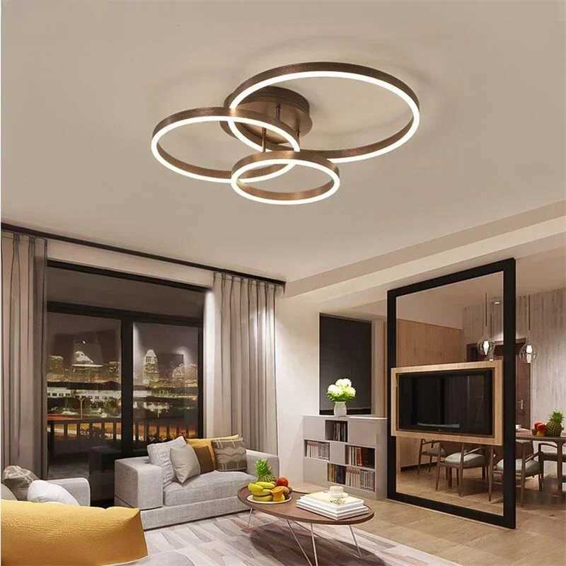 Nordic Creative Round Ceiling Pendant Chandeliers for Bedroom Living Room Lamps Coffee Chandelier Home Appliance Decoration Lights XJ250725