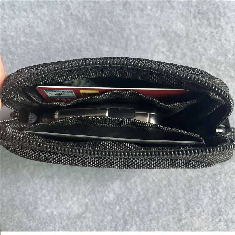 Simple Men's Oxford Short Wallet Student Zipper Purse Casual Youth Mini Clutch 2023 New Small Waist Bag