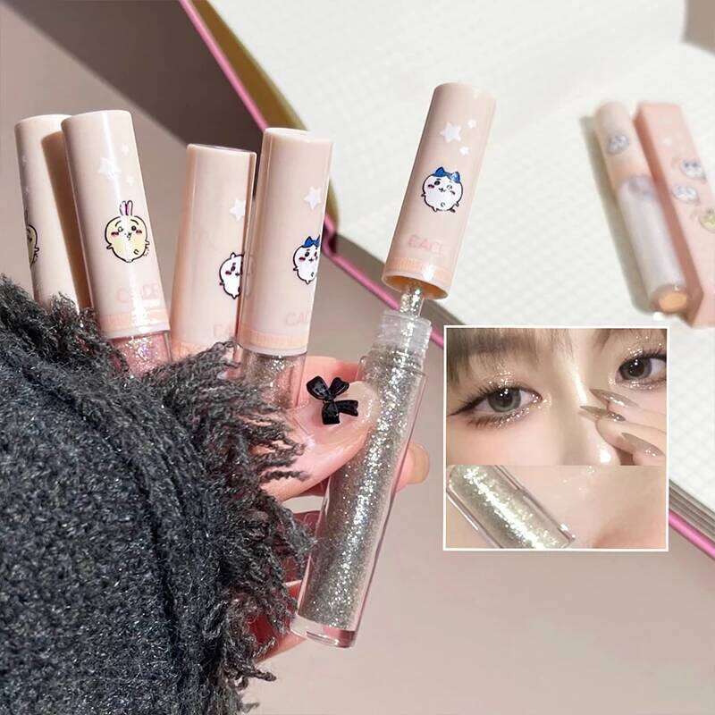 Liquid Shimmer Sparkling Lasting Highlighter Contour Brighten Fine Glitter Eyeshadow Lying Silkworm Body Beauty Makeup X250726