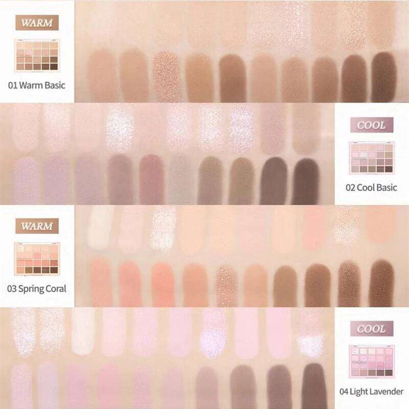 20Color Korean Low Saturation Eyeshadow Palette ple Matte Pearlescent Long Lasting Waterproof Glitter Shadow Eye Makeup