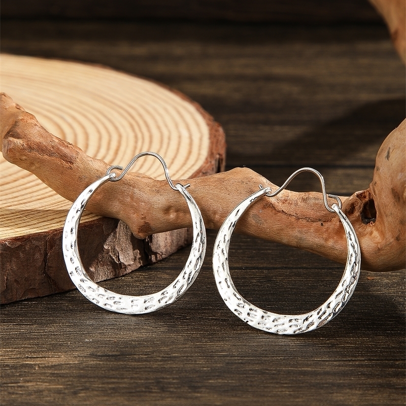 Retro Style Large Hoop Earrings Round Loop for Women Exaggerate Party Jewelry Gifts 250715