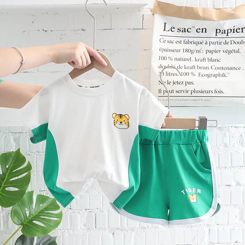Toddler Baby Boy Girl Clothing Sets Summer Casual Infant Cute Animal Modeling 2pcs Outfits Cotton TshirtShorts Kids Tracksuit 250725
