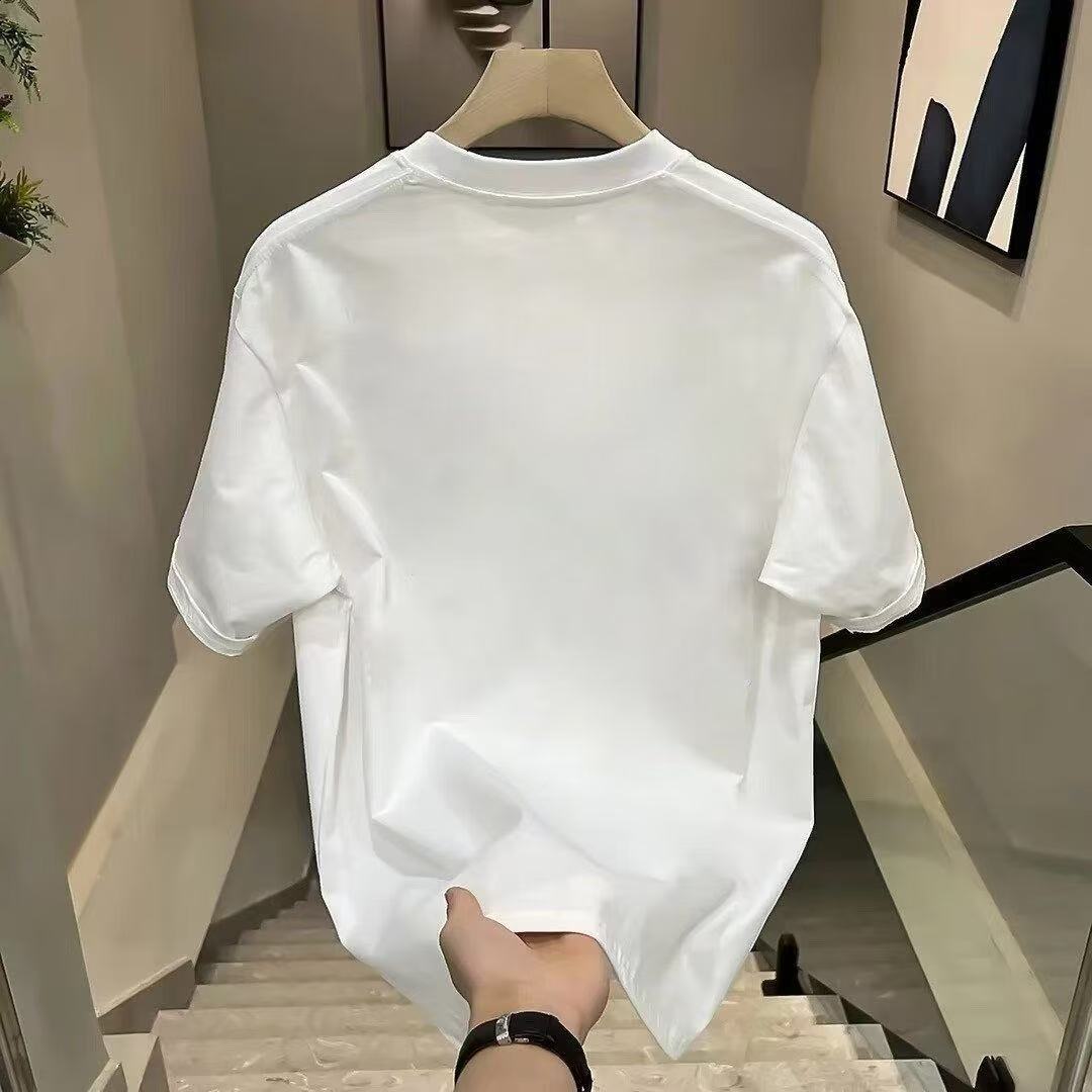 Free Shipping 2025 Embroidered Floral & Letter Luxury T-Shirt, Designer Inspired Short Sleeve Tee, Versatile Stylish Summer Top