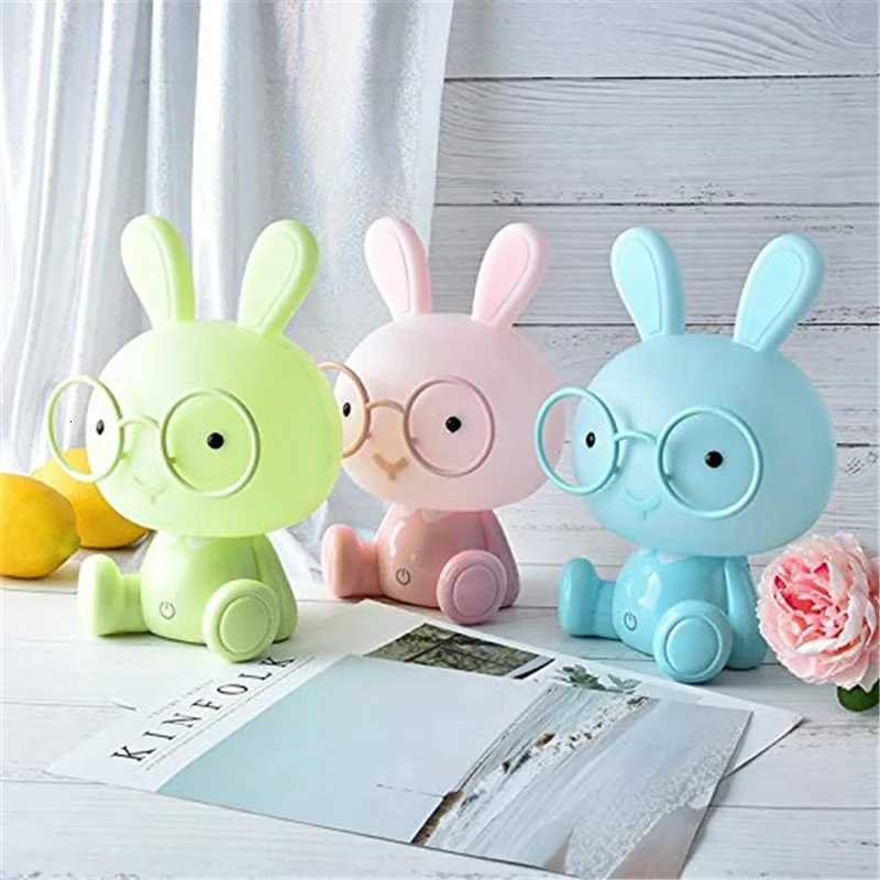 LED Night Light Touch Cartoon New Bunny Table Lamp for Baby Kids Room Bedside Night Light Christmas Gifts Home Bedroom Party Decor XJ250725