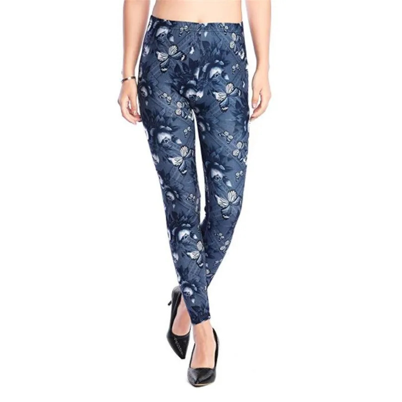 YRRETY Women Fashion Legging Push Up Printing Summer Workout Polyester Jeggings Breathable Slim Leggings Pants 250725