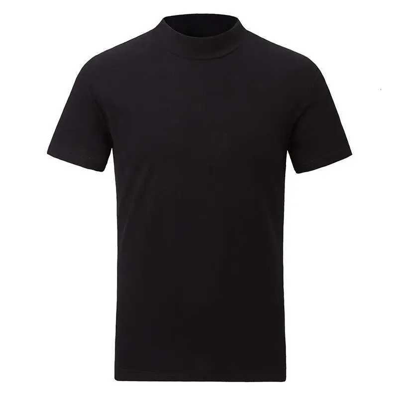 Fall Spring Fashionable Stretch Mens TurtleneCK Short Sleeve Tee Soft Comfortable Menwear General T-Shirt for Men Z250725