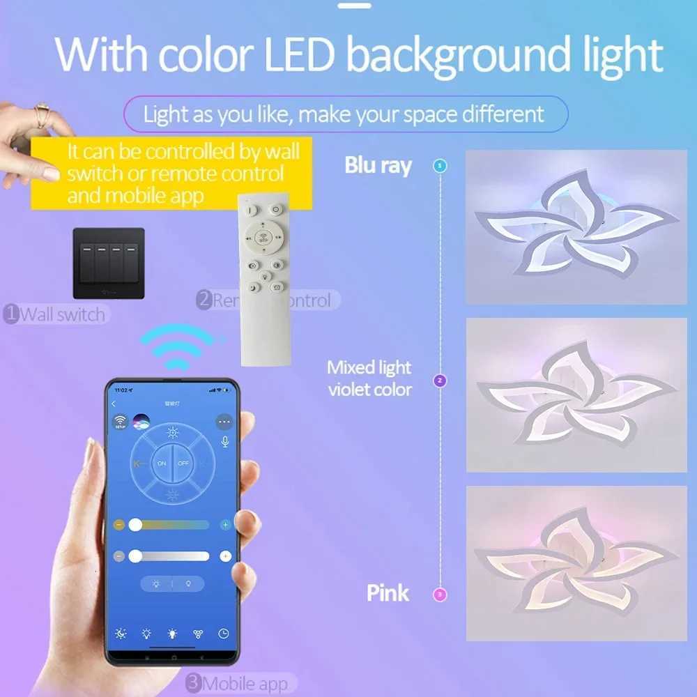 Modern LED chandelier with backlight for living room bedroom dining room lighting home interior lighting decoration. XJ250725