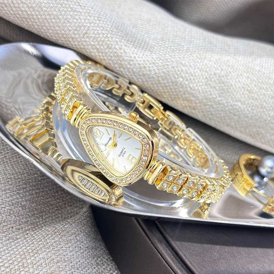 Wens Diamond-Set Snake Alloy Case Sun Stripe Sc Diamond-Set Fine Bracelet Quartz Watch Luxury Wens Watch X250726