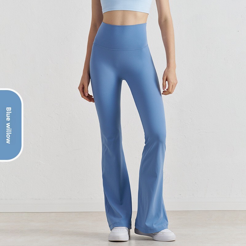 NF Lycra Size No T Flare Women High Waist Hip Lift Naked Feel Wear Fitness Slightly Flared Yoga Pants