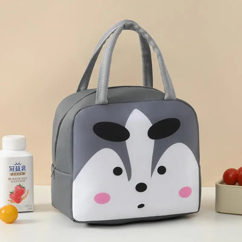 Cartoon Insulated Bag Oxford Cloth Lunch Box Bag Insulated Bento Box Bag Hand In Hand Rice Bag Camping Fresh-Keeping Ice Bag 250723