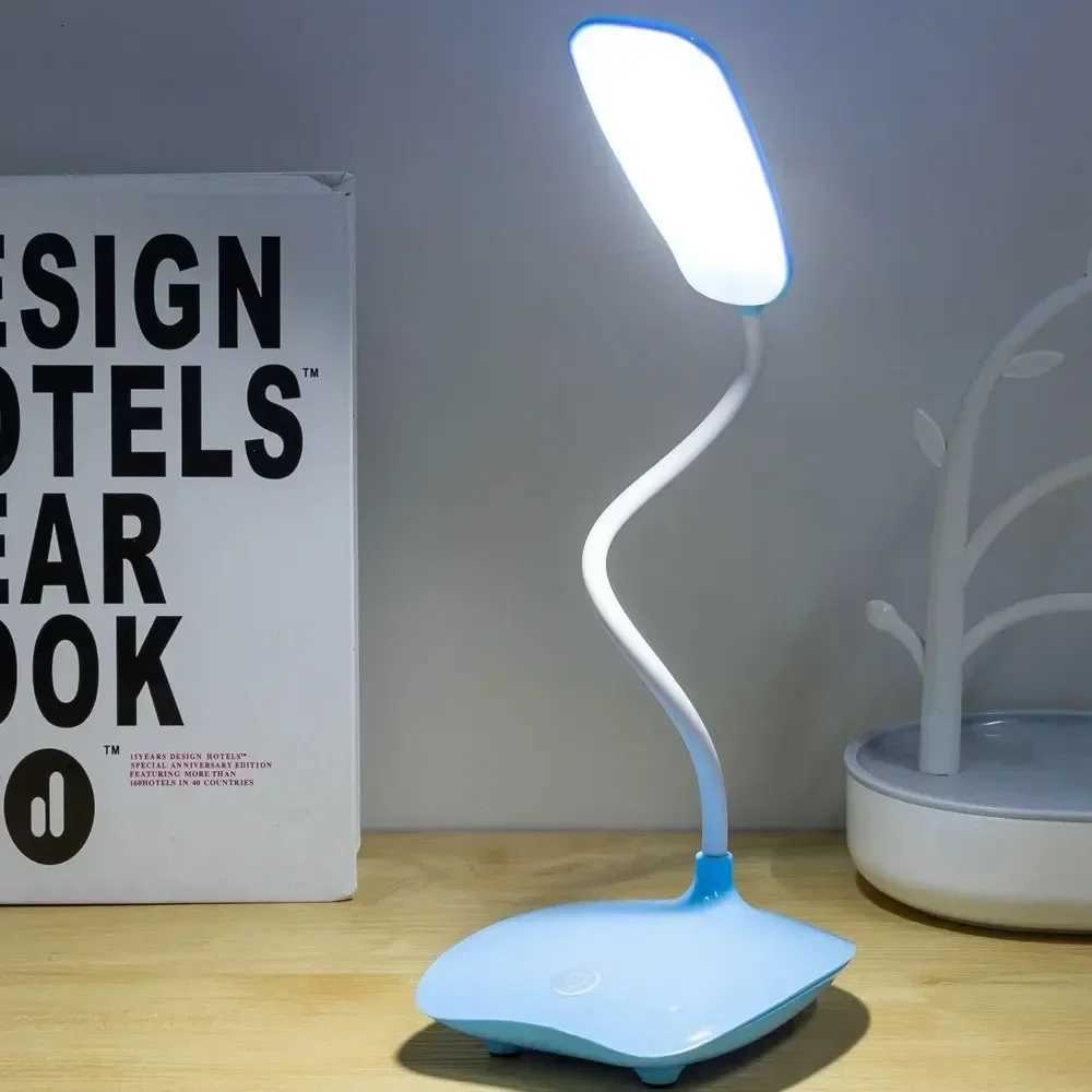 5V USB Rechargeable LED Desk Lamp Foldable Dimmable Touch Table Lamp Eye Protection Night Light Reading Lamp XJ250725