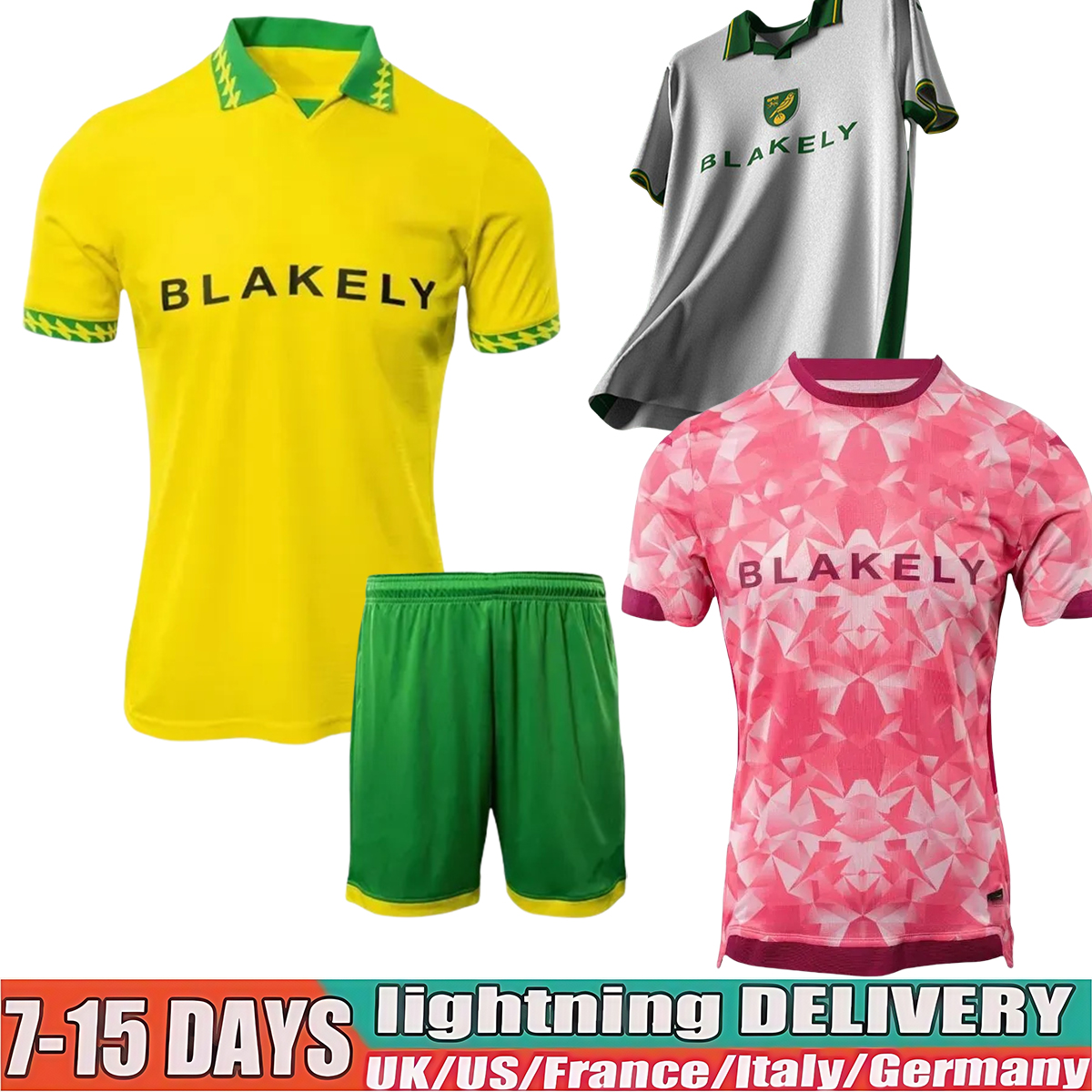25 26 Norwich cities Special Kit soccer jerseys CASSERES DALLINGA CISSOKO 24 25 Home yellow Away green third maillot de foot SARGENT mens KIDS KITS kit football