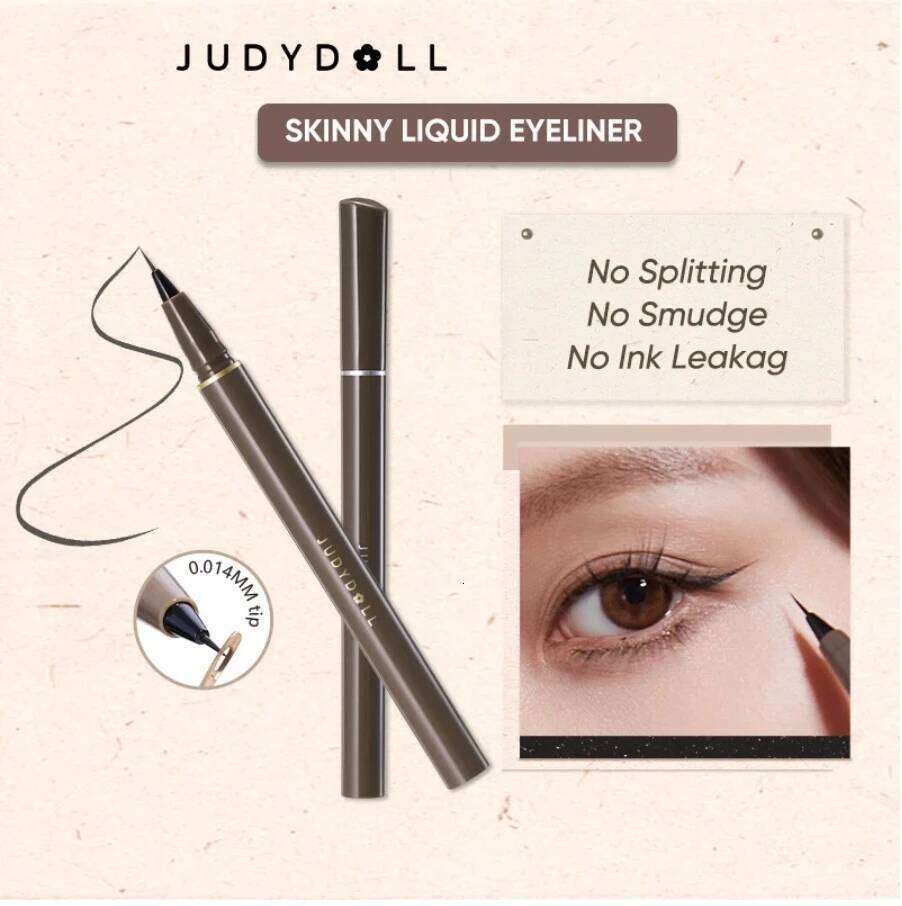 JUDYDOLL Skinny Liquid Eyeliner Ultra-fine black Waterproof Long-lasting Pen Makeup Cosmetics