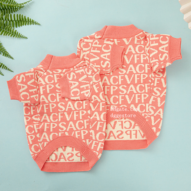 Designer Sweater Luxury Turtleneck Knitwear Dog Outfits Small Medium Dogs Warm Clothes for Bulldog Poodle Yorkshire Cocker Spanie etc. XS Y357