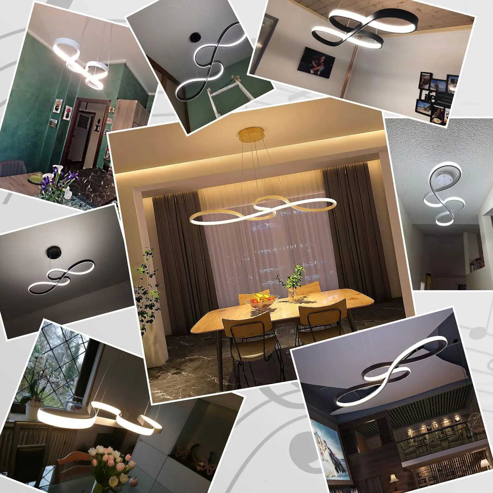 LED Chandelier Modern Gold Chandelier for Dining Room Light Fixture Pendant Light for Kitchen Island Indoor Lighting Dimmable XJ250725