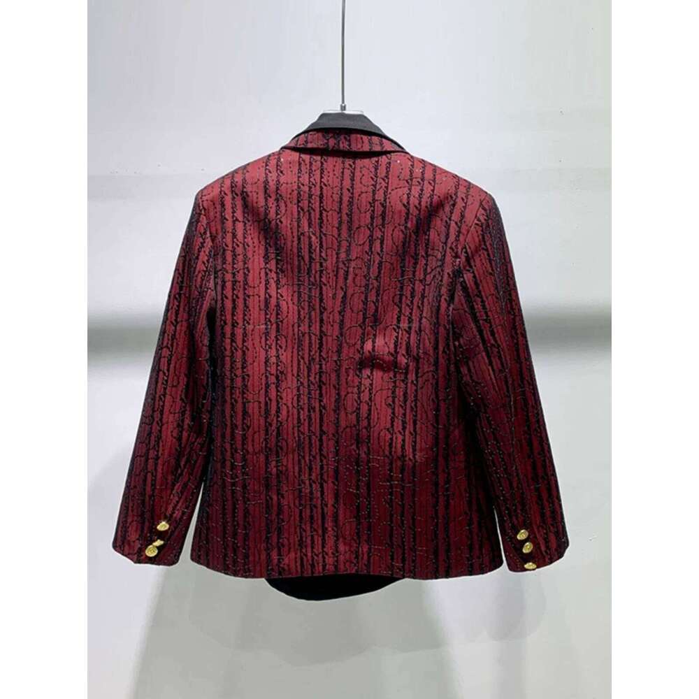 High-End Sequined Blazers Men's 2024 Autumn Embroidery Design Trendy Male Jacket Shoulder Padded Long-Sleeved Suit Jackets