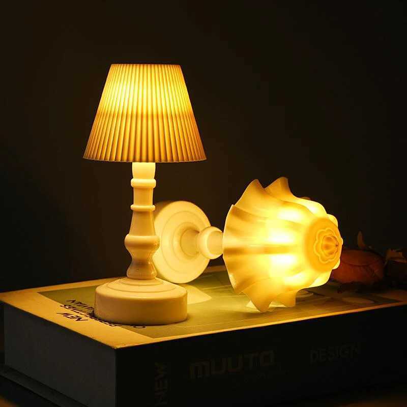 Mini LED Night Light Battery Powered Childrens Birthday Gift Atmosphere Lamp For Bedroom Bedside Decoration Nordic Table Lamp XJ250725