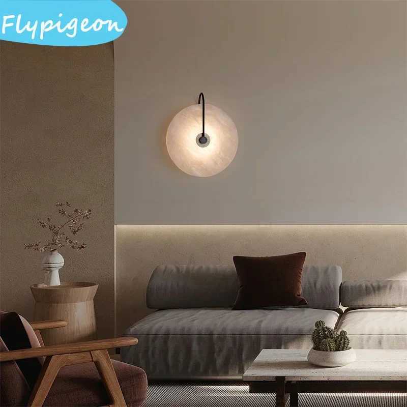 Nordic Marble Wall Lamp Modern LED Dimmable Wall Light for Tea Room Bedroom Restaurant Living Room Lighting Fixtures Decor Lamp XJ250725