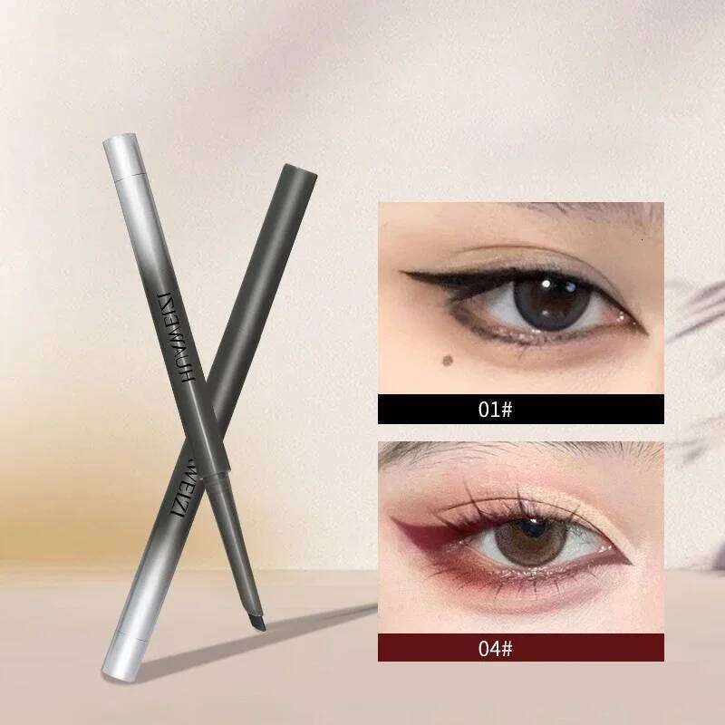 1pc Sexy Rose Eye Liner Pencil Natural Matte Wine Red Lying Silkworm Eyeliner Easy To Color Waterproof Eyes Makeup Cosmetics
