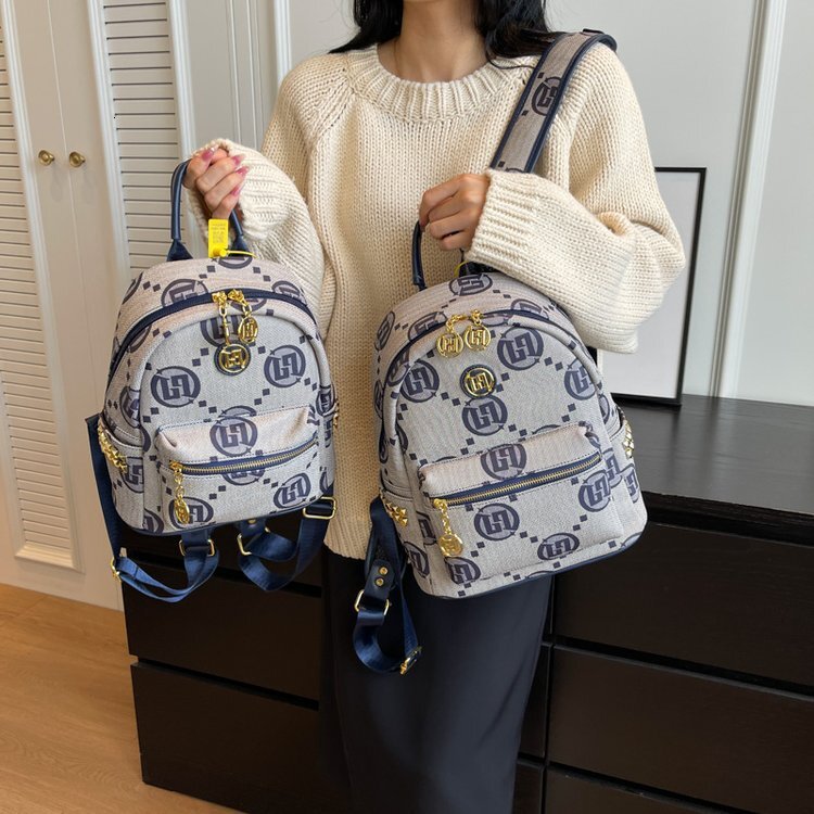 Luxury Brand Designer Bag Women's Bag New Luxury Ins Luxury bag Style Small Style Original Backpack Commuting Printed Niche Women's Double S