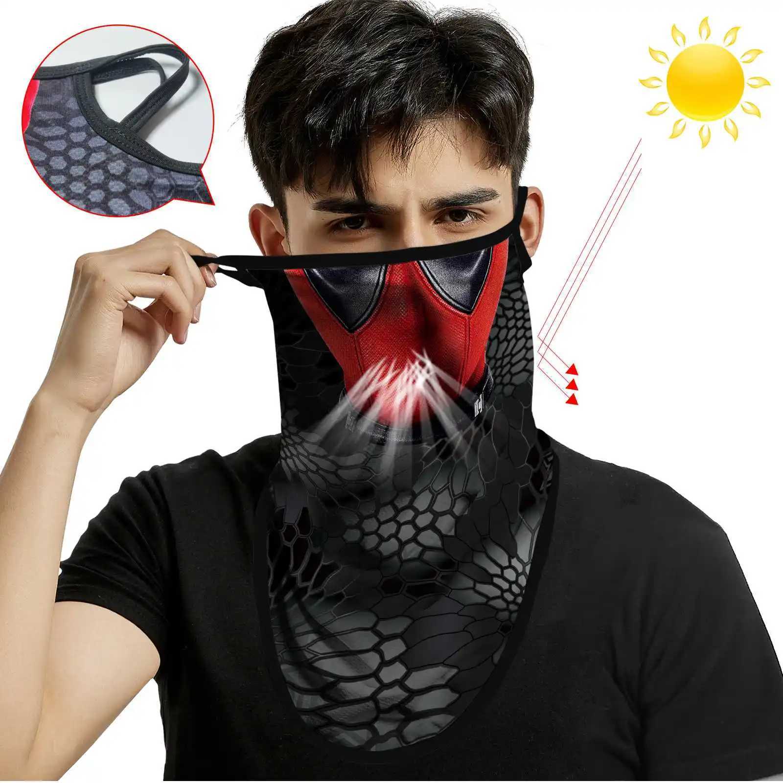 Silk Balaclava Headband Neck Gaiter Half Mask Ear Hanging Breathable Windproof Bicycle Face Shield Motorcycle Face Cover Men Z250725
