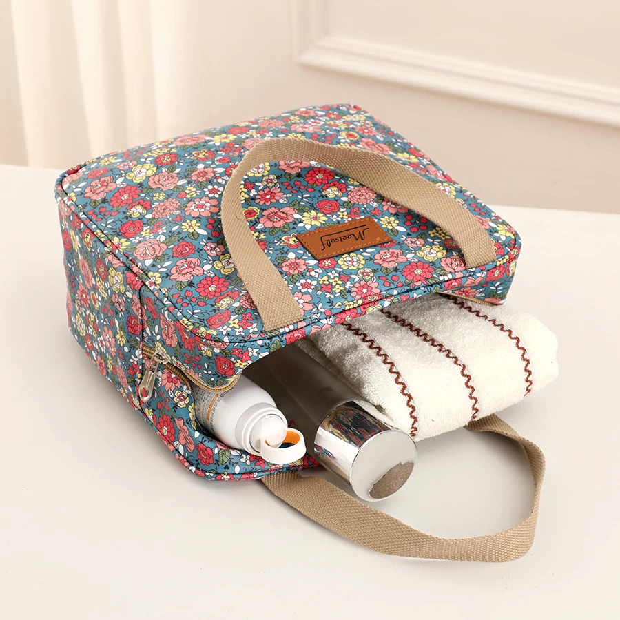 Fashion large capacity aluminum foil thickened handheld lunch bag daily carry heat preservation lock fresh lunch box lunch bag 250723