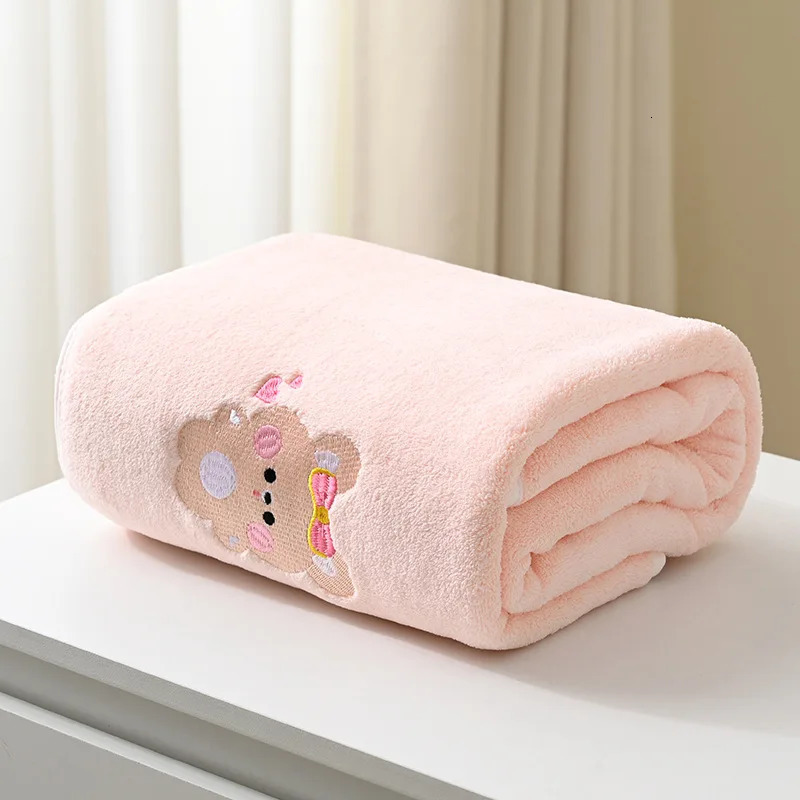 Printed Baby Bath Towel 4341 Inches Absorbent NonLinting Lovely Embroidery Pattern Texture Light and Soft Feel Delicate 250725