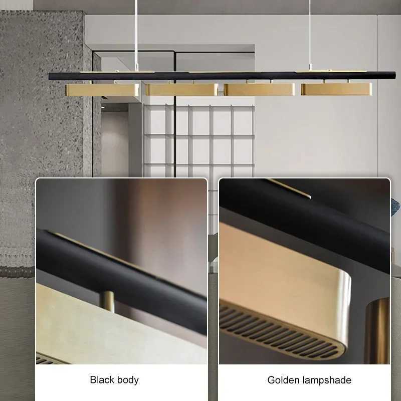 Modern Minimalist Strip LED Pendant Lights Long for Table Living Dining Room Coffee Desks Kitchen Chandelier Home Decor Fixture XJ250725