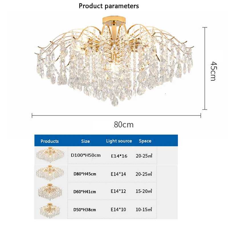 Modern Luxury Crystal Ceiling Chandelier For Living Room Dining Room Bedroom Ceiling Lamp LED Lights Home Appliance AC85-260V XJ250725