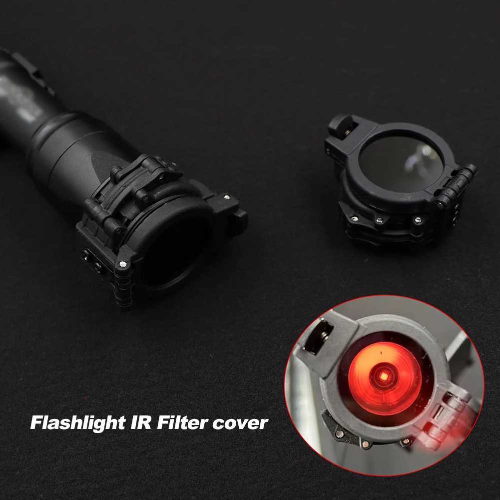 600 300 Tactical Flashlight IR Fill Protector Cover for 600C 600DF 300A 300SF Hunting Weapon Scout Light Accessories W250722