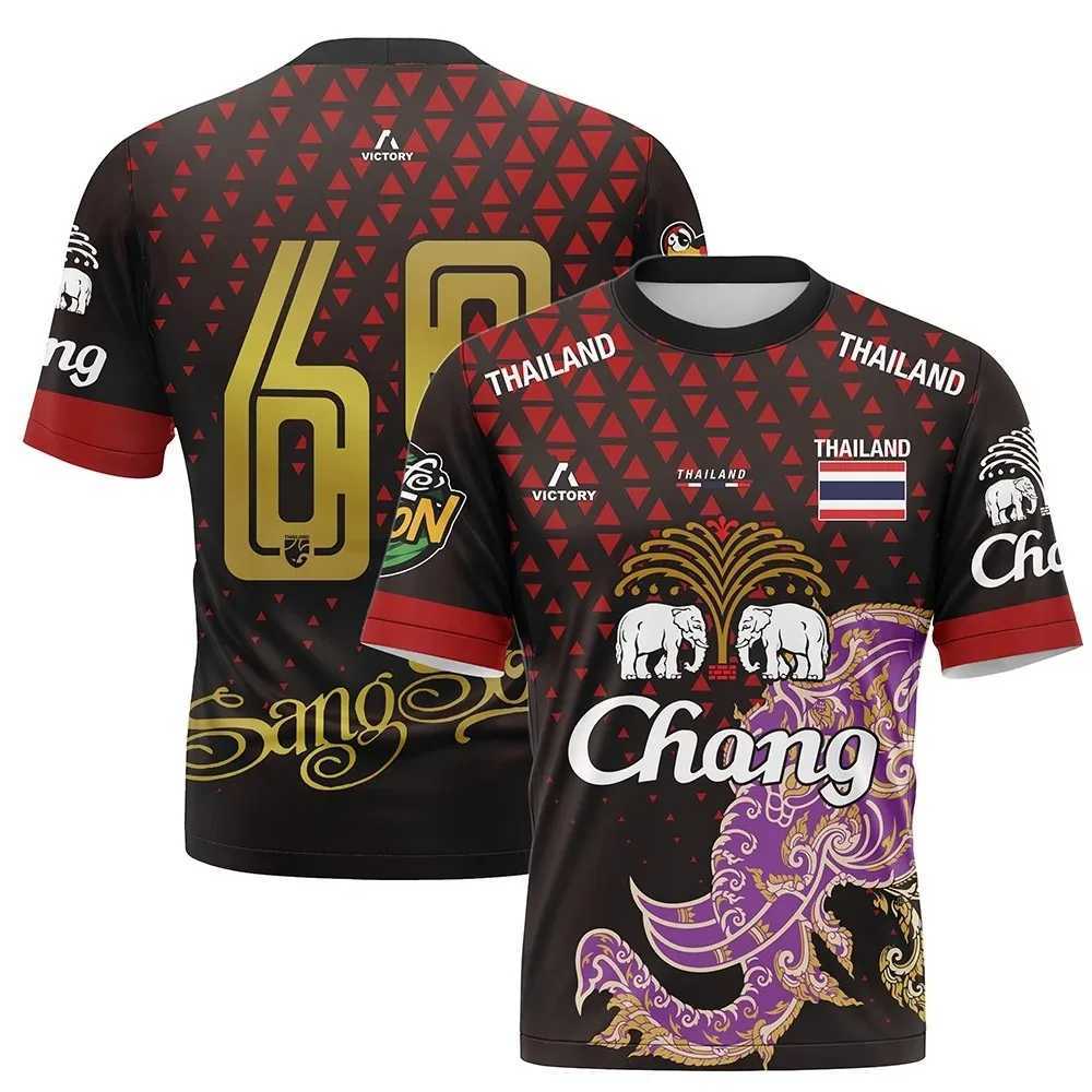 Thailand Chang Elephant 3D Print Short Sleeve Summer Street T-Shirt for Men High Quality Oversized Breathable T-shirt for Women S25725{category}