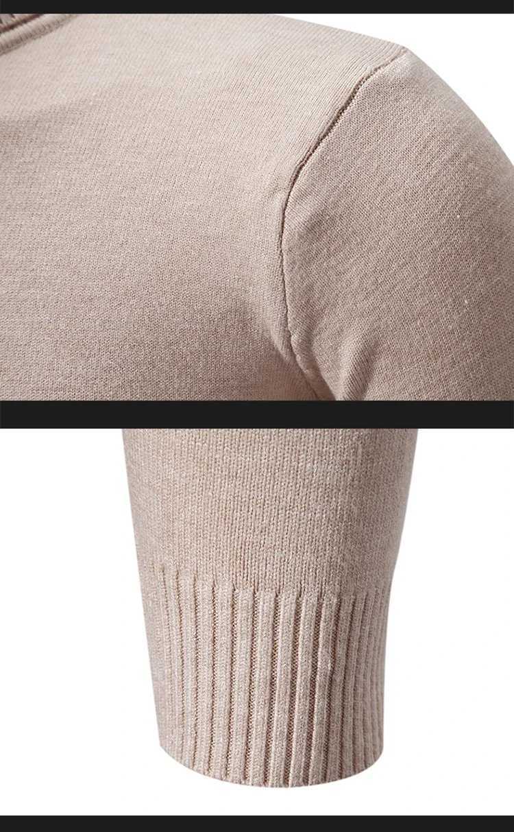 Mens High Neck Sweater Pullover Knitted Warm Casual Turtleneck Sweatwear Mens Tops Z250725