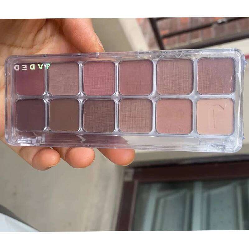 12 Colors Low Saturation Eyeshadow All Matte Korean Tea Apricot Palette Daily Makeup Long Lasting Eye Shadows