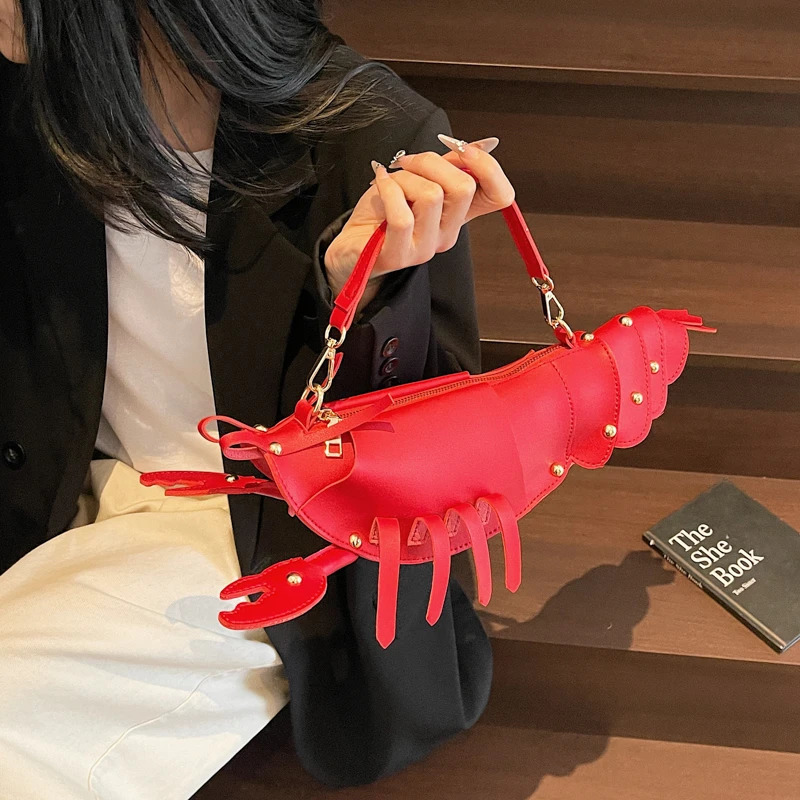 Crossbody Bag For Women Personality Lobster Fun Creative Handbag Women Purse Cute Lady Girls Animal Toy Mobile Phone Bag 250725
