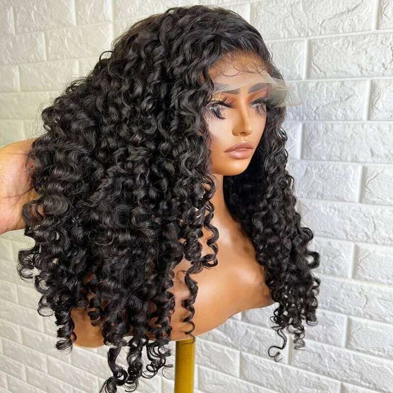 ZXBMALWIGS Synthetic Soft Glueless Kinky Curly Lace Front Wig Black Women With Baby Hair Preplucked