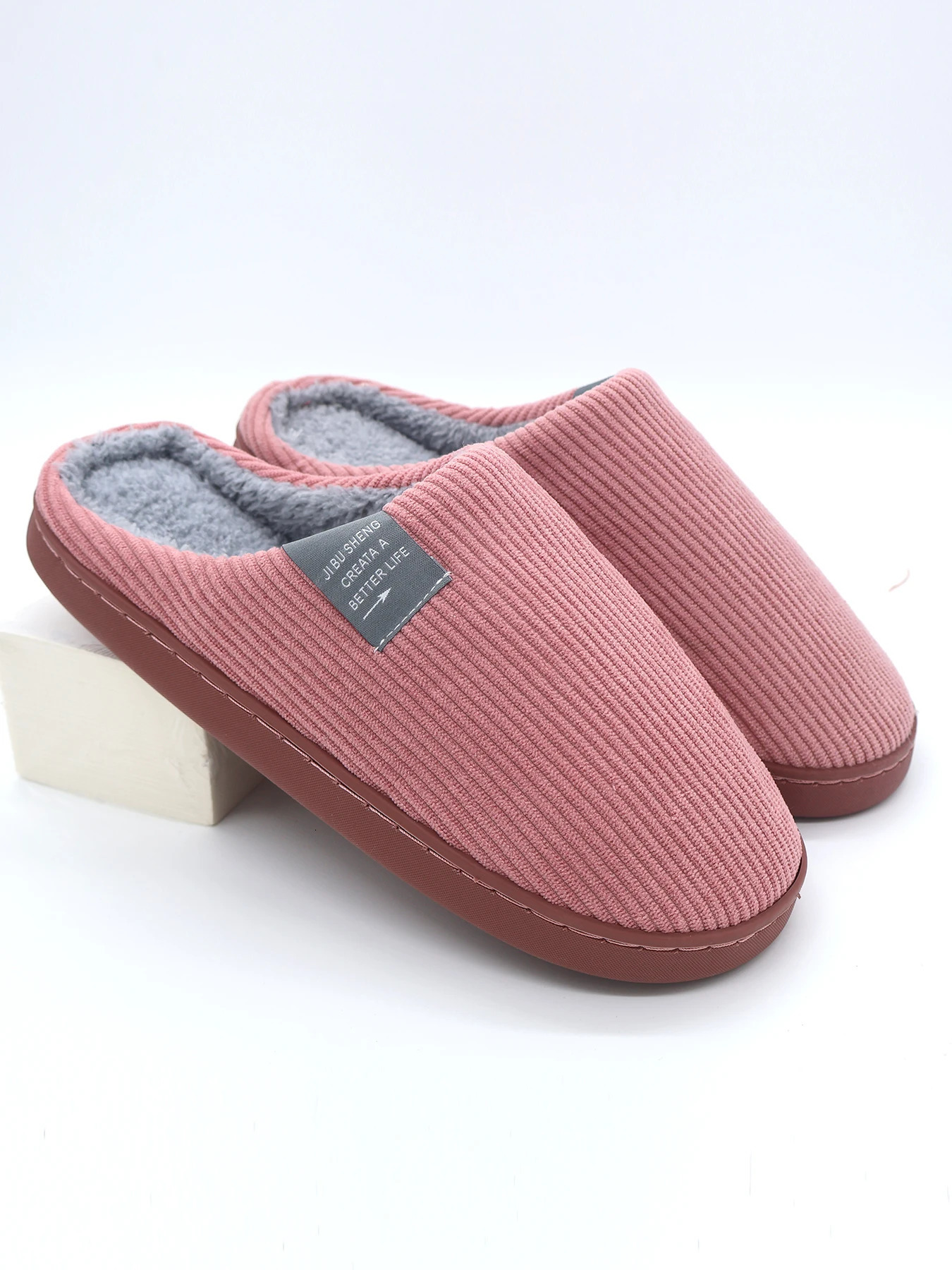 Womens Thick-Soled Soft-Soled Household Slippers Household Plush Slippers Non-Slip Warm Slippers Indoor Winter 250724