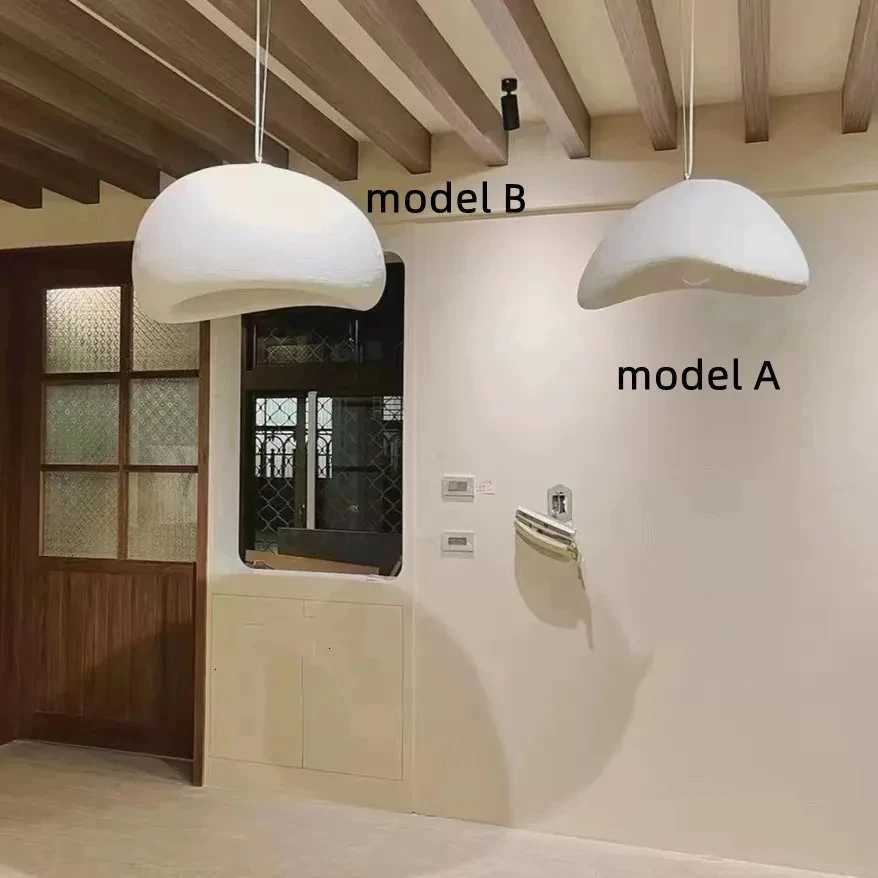 Modern Handmade Wabi Sabi E27 Ceiling Chandelier Lustre Home Decor Interior Restaurant Pendant Light Living Room Bedroom Fixture XJ250725