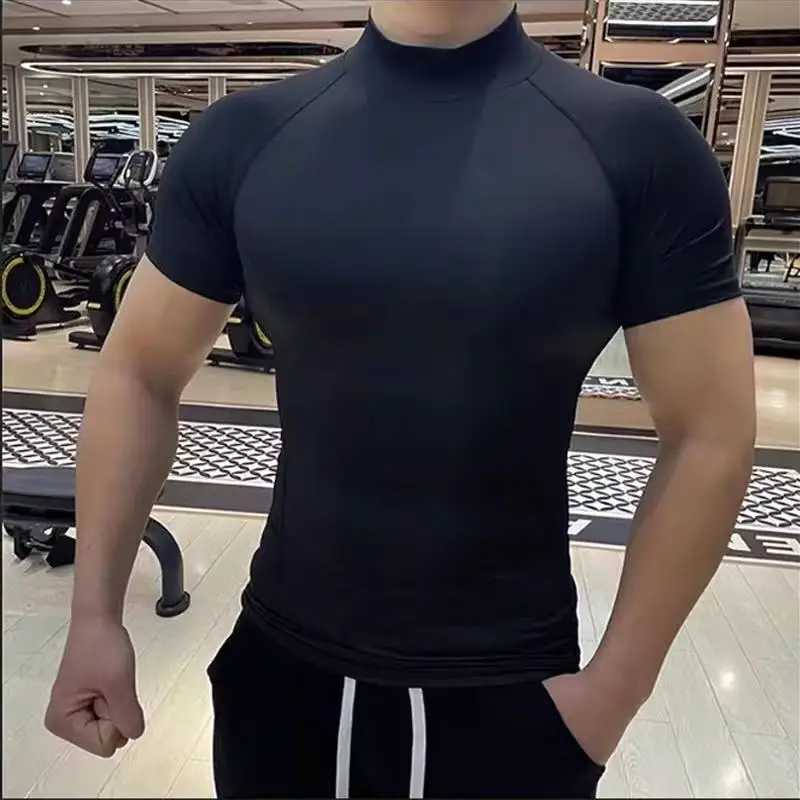Compression T-Shirt Men Bodybuilding Sportswear Short Sleeve Quick Dry Workout Shirts Sport Tops Tee Gym Running T-shirt Men Z250725