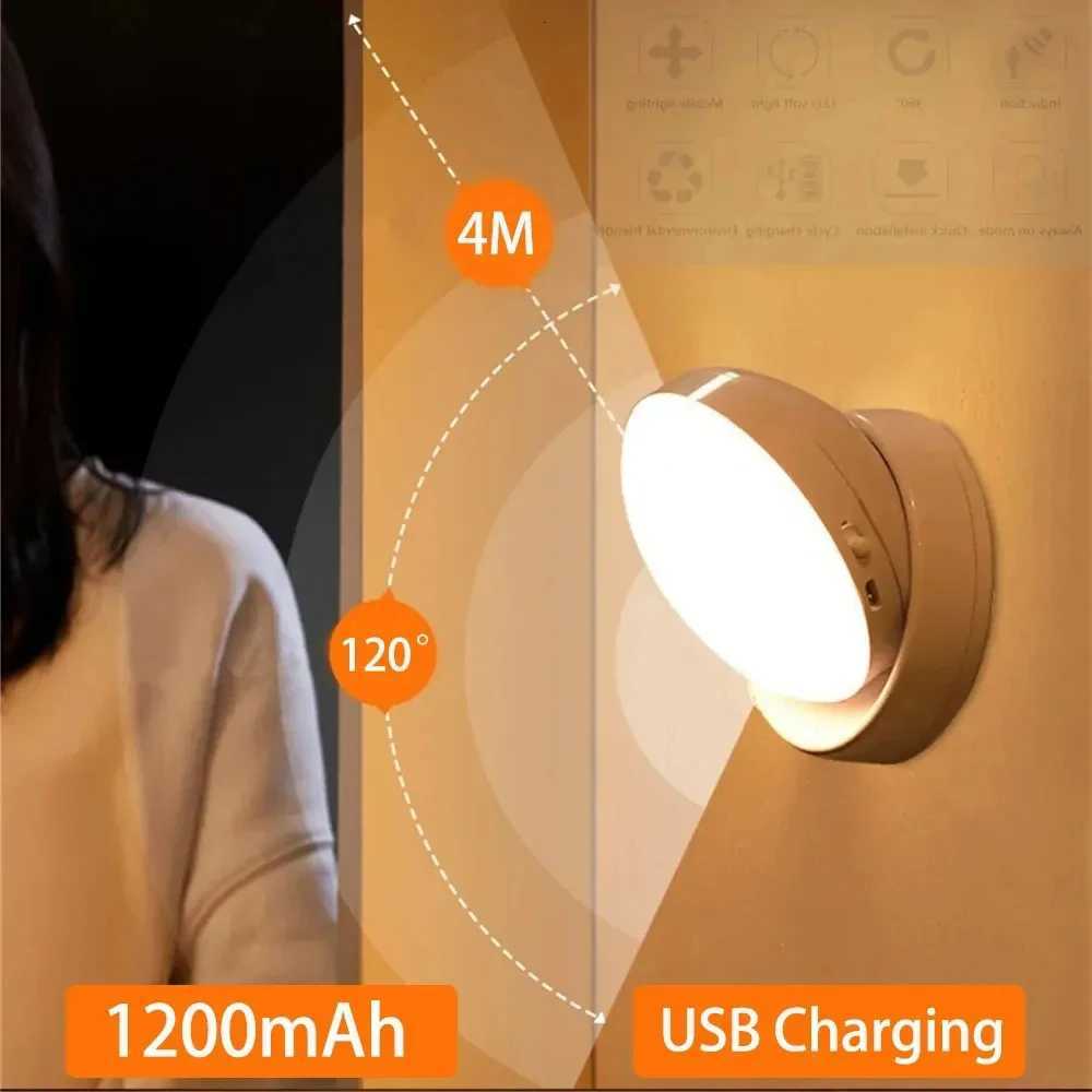LED Night Light USB Charging Intelligent Human Induction For Bedside Cabinet Home Wardrobe Lighting Motion Sensor Light LED Lamp XJ250725