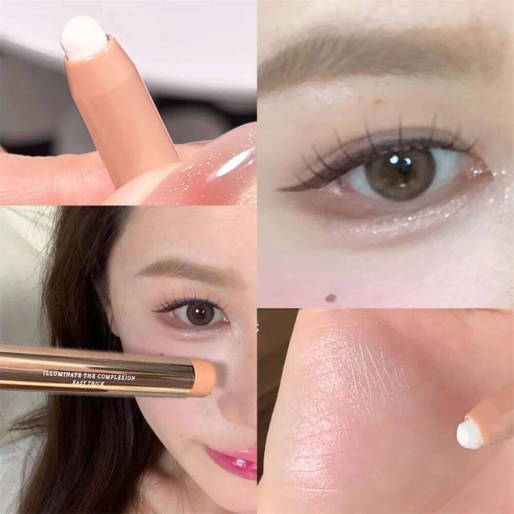 Mocha Brown 3D Shimmer Instant Brightener Pearlescent Glow Highlighter Stick Sparkling Eye Makeup Lasting Eyeshadow Pencil X250726