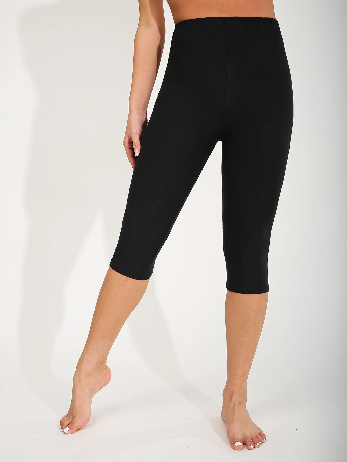 CUHAKCI Spring Summer Fashion Sharpened Womens Leggings Sexy Simple Pure Color Seven Pants Stretch Fitness Athletic Yoga 250725