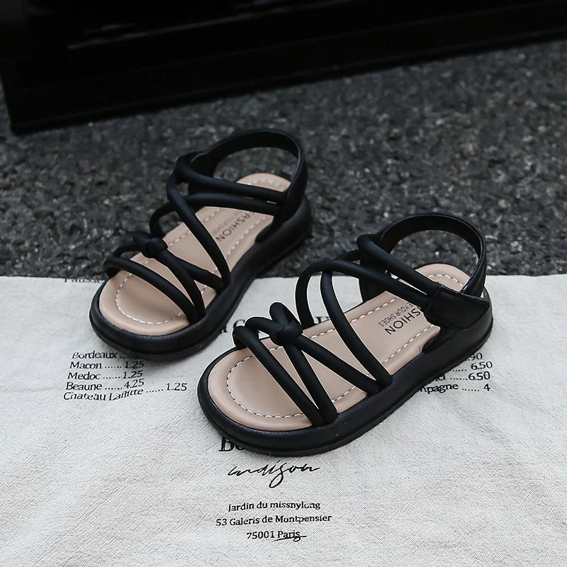 childrens girls gladiator sandals open toe beach antislip princess shoes fashionable and classic shoes 250725