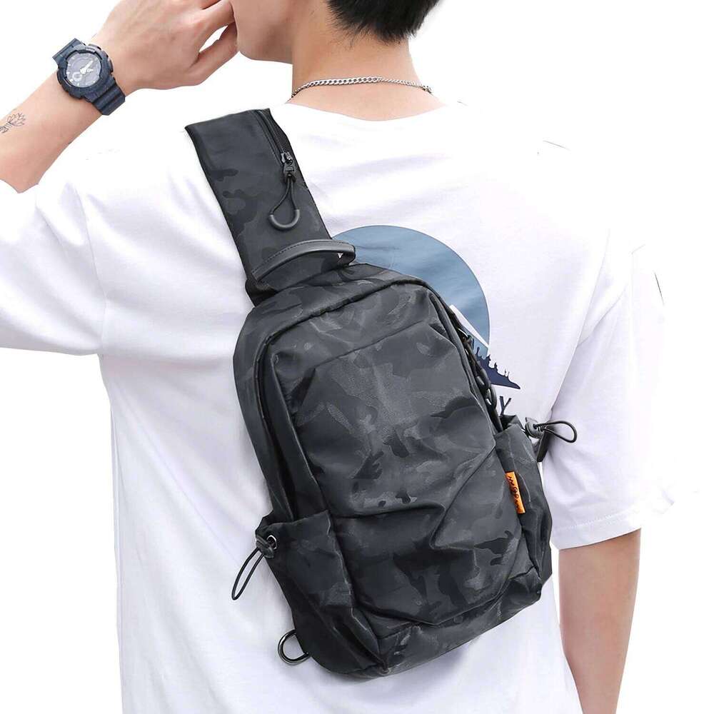 Multifuncional Chest for Men, Casual Multi-Pocket Crossbody Phone Bag, Shoulder Bags Travel Sling Work Bag